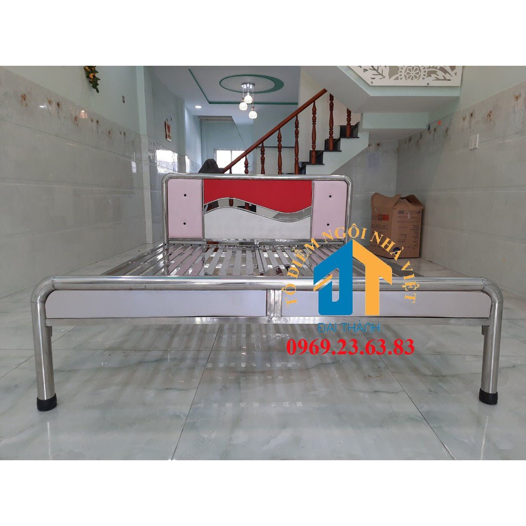 Giường ngủ inox tròn cao cấp nhiều kích thước từ 1m đến 1m8x2m - Mẫu 03 | BigBuy360 - bigbuy360.vn