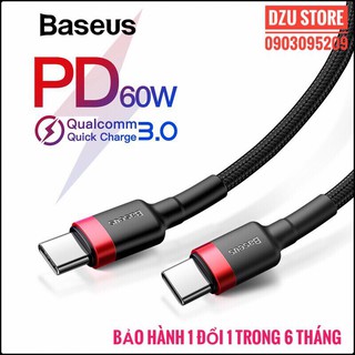 Cáp sạc Baseus Cafule Type-C 3A, Sạc nhanh Quick charge 3.0