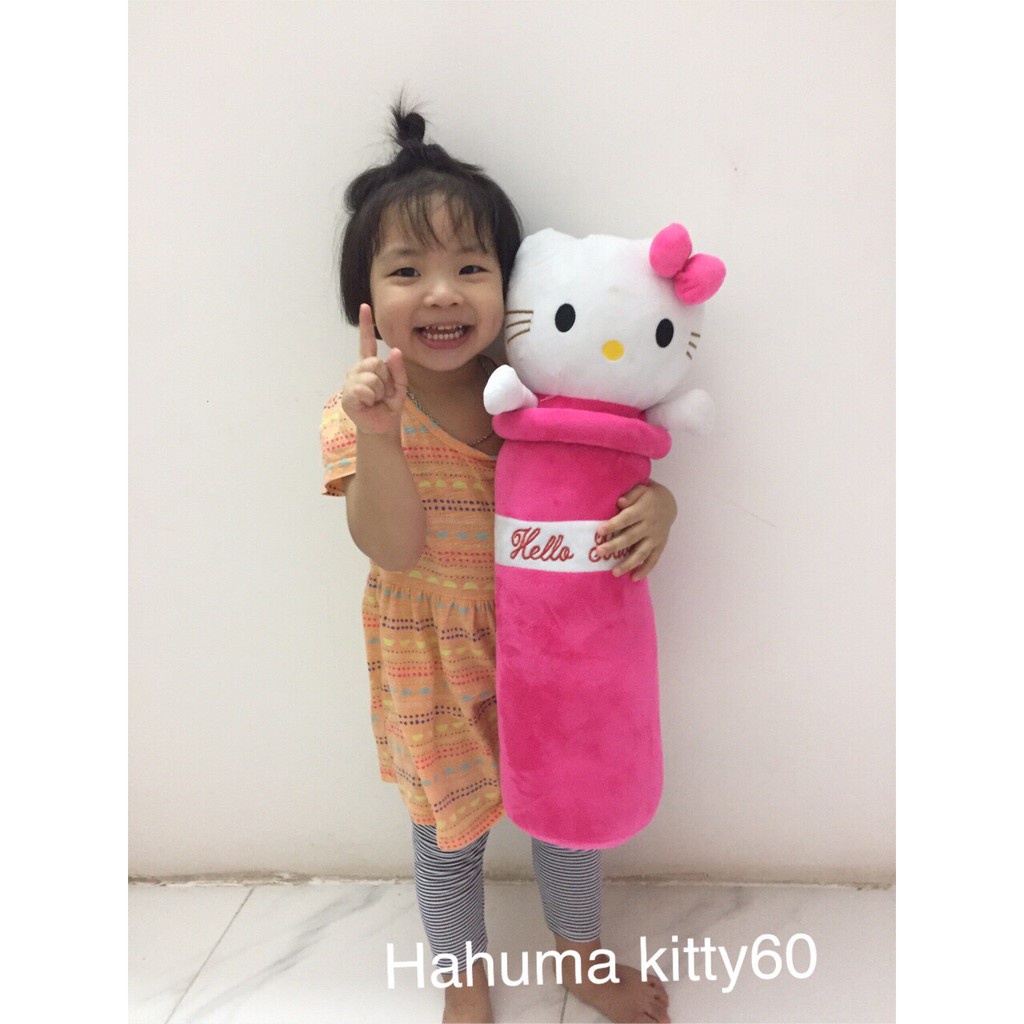 ♨☃♧Gối Ôm Kitty Cho Bé 60cm Vải Nhung Siêu Mịn Mượt Êm