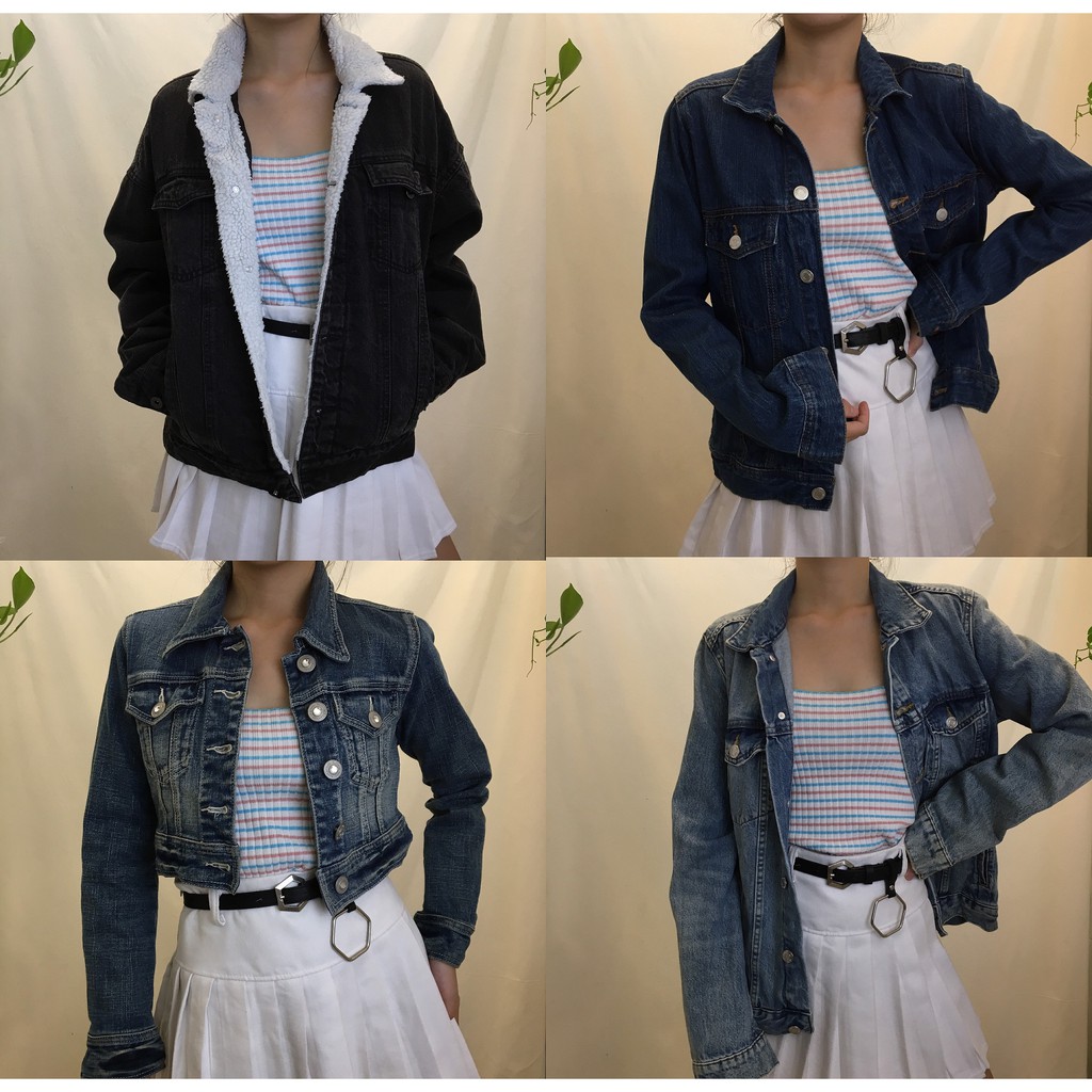 [Ảnh thật | 20 mẫu] Áo khoác rin, jean vintage cực đẹp nam nữ, jacket jeans ulzzang 2hand, hàn quốc