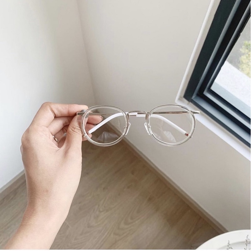 Kính kim loại không độ, viền dày Retro dáng oval 9030 Jolie eyewear