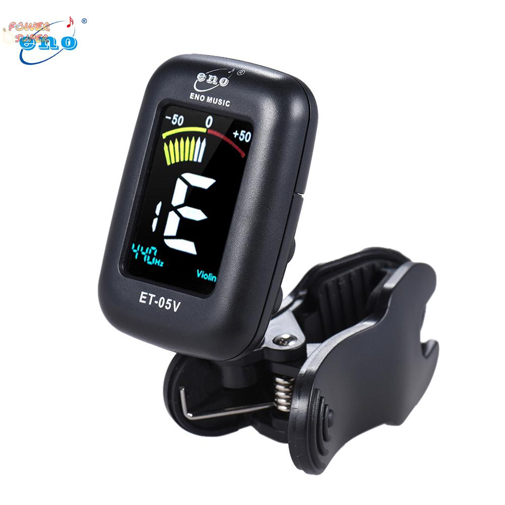 eno ET-05V Professional Clip-on Tuner Automatic Tuning Mode with Colorful LCD Display for Violin Viola Cello Double Bass Chromatic