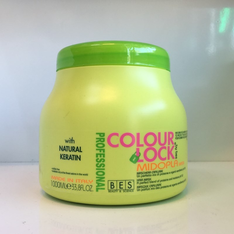 Hấp dầu tóc khóa màu chuyên nghiệp Bes Lock Colour Midopla Mask 500ml