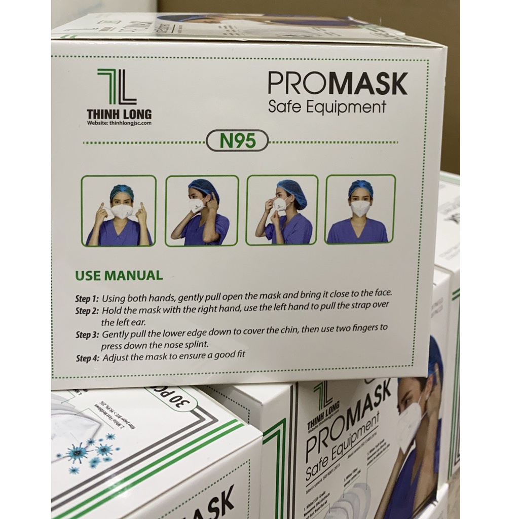 Khẩu trang y tế N95 Promask 5 lớp kháng khuẩn - hộp 30 cái