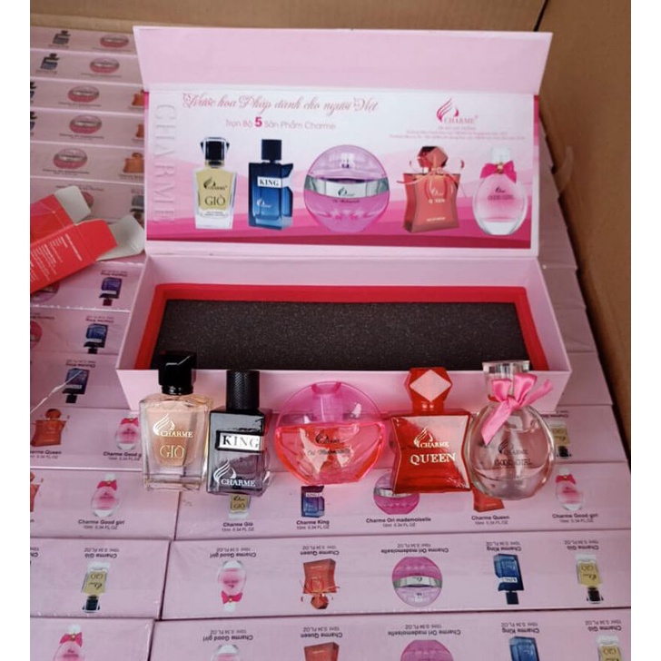 Set 5 chai nước hoa mini QUEEN, GOOD GIRL, ORI, GIÒ, KING 50ml hương ngọt ngào,sành điệu