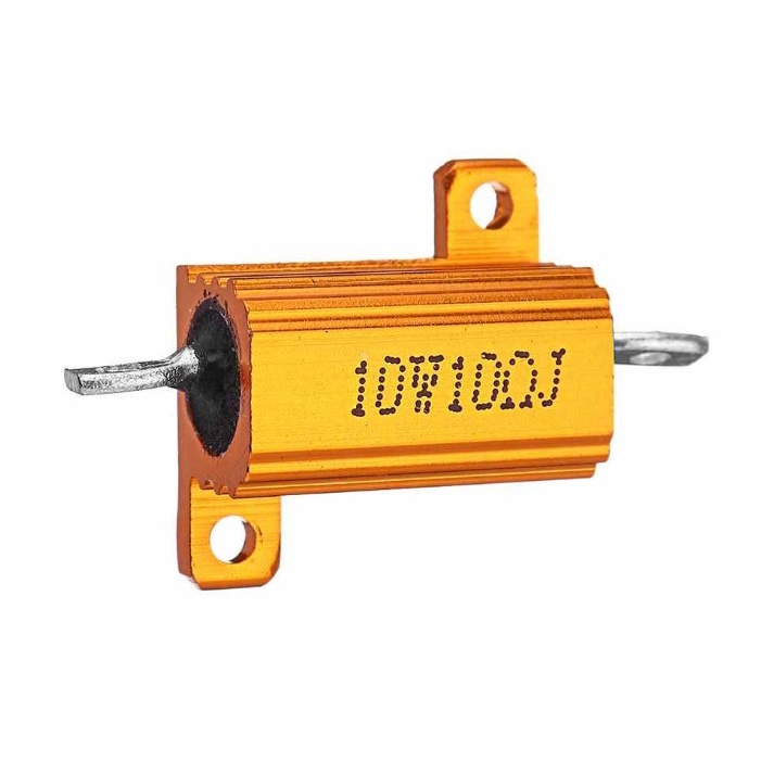 Điện trở xả nhôm RX24 10W10R vàng