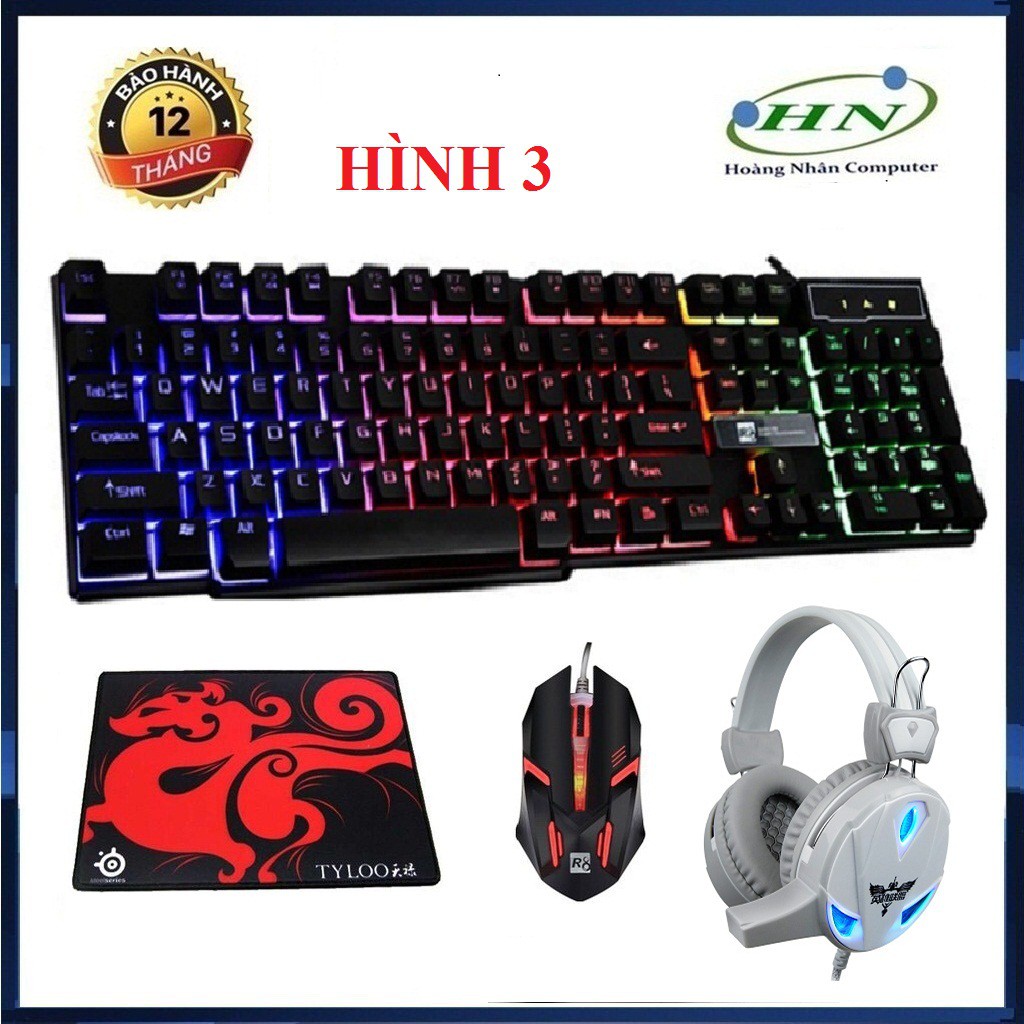 Bàn phím giả cơ R8 1822 và chuột  led 7 màu(Đen) Kèm Tai Nghe chuyên game + Tặng kèm tấm lót chuột | WebRaoVat - webraovat.net.vn