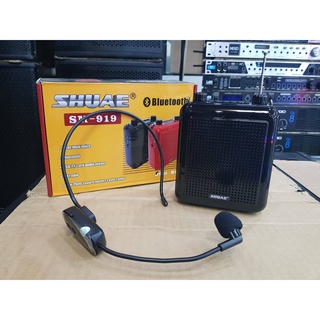 Loa trợ giảng shuae sm-919: thiết kế micro không dây, công suất 10w, âm thanh to, chức năng bluetooth, usb...