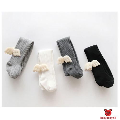 Quần Tất Cotton Đính Cánh Thiên Thần Cho Bé Gái Tập Đi