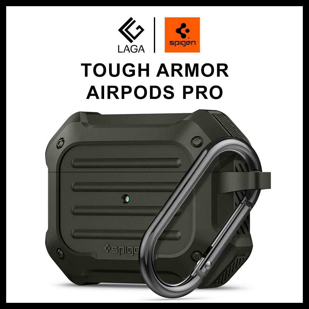 Vỏ Ốp Bảo Vệ AirPods Pro Spigen Tough Armor [Kèm Móc Khoá]