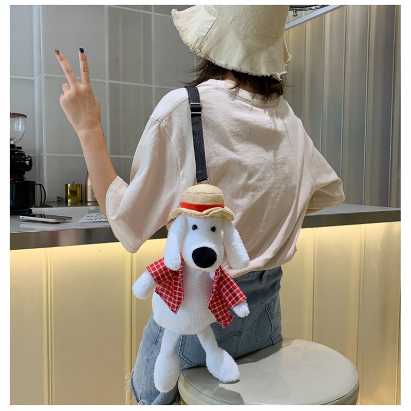 Động vật phim hoạt hình túi sang trọng Chéo Vai Túi Búp bê túi tay ấm hơn dễ thương búp bê sang trọng Túi