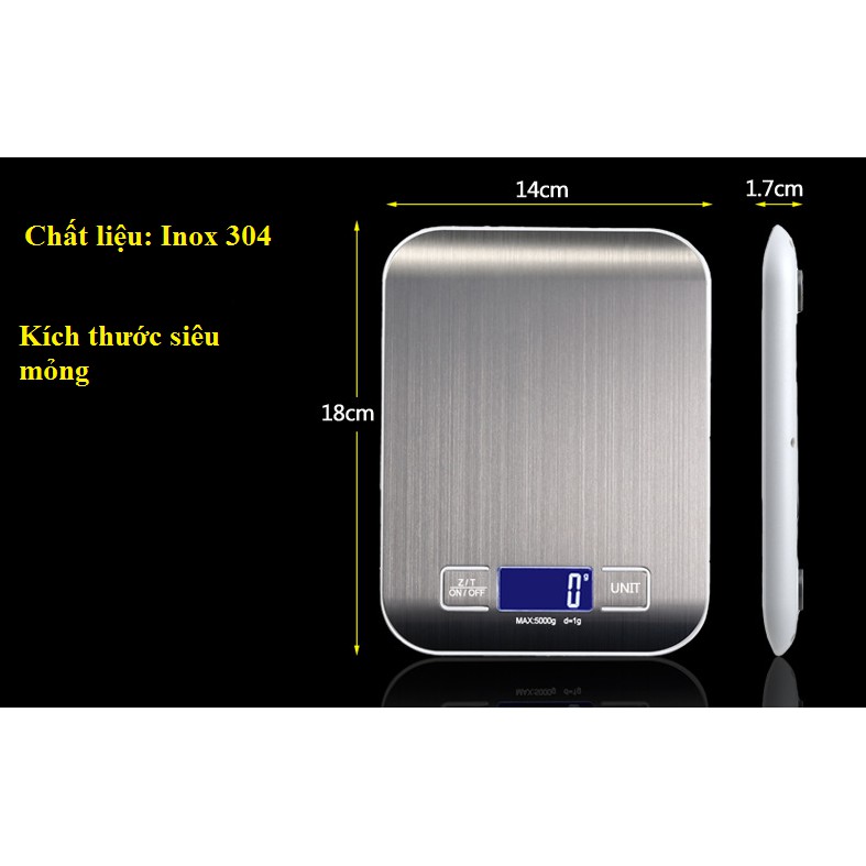 Cân tiểu ly độ chính xác cao Scale AGD 1g-10kg (cân hàng hóa, cân nhà bếp, v.v) Bền, Xịn INOX304