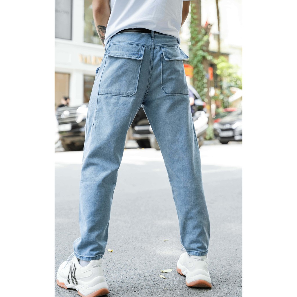 Quần jean túi hộp baggy, phom ống suông rộng nam - TUI HOP [ảnh Shop tự chụp] - HOTTREND 2021 | BigBuy360 - bigbuy360.vn