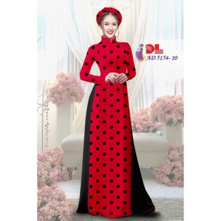 Vải áo dài chấm bi