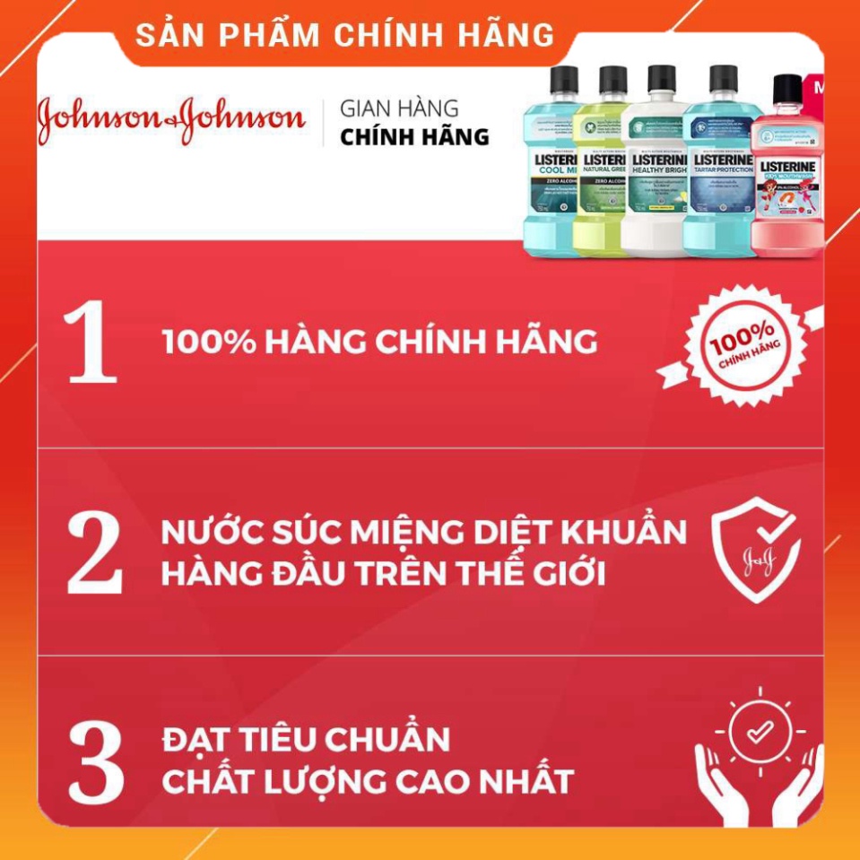 Nước súc miệng Listerine Healthy Bright trắng sáng 250ml - 210070625