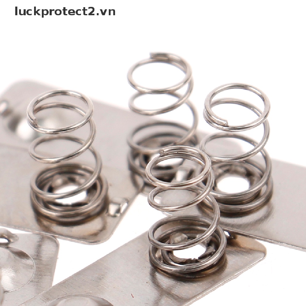 Bộ 10 Lò Xo Pin Thay Thế Bằng Kim Loại Màu Bạc 21x9mm Tiện Dụng