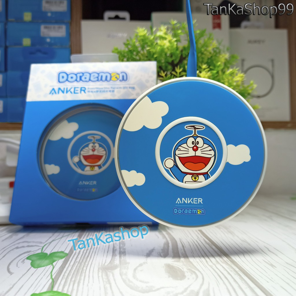 Đế Sạc Không Dây Anker x Doraemon PowerWave Slim Pad Max 15W - A2532 Sạc Nhanh Chuẩn Qi