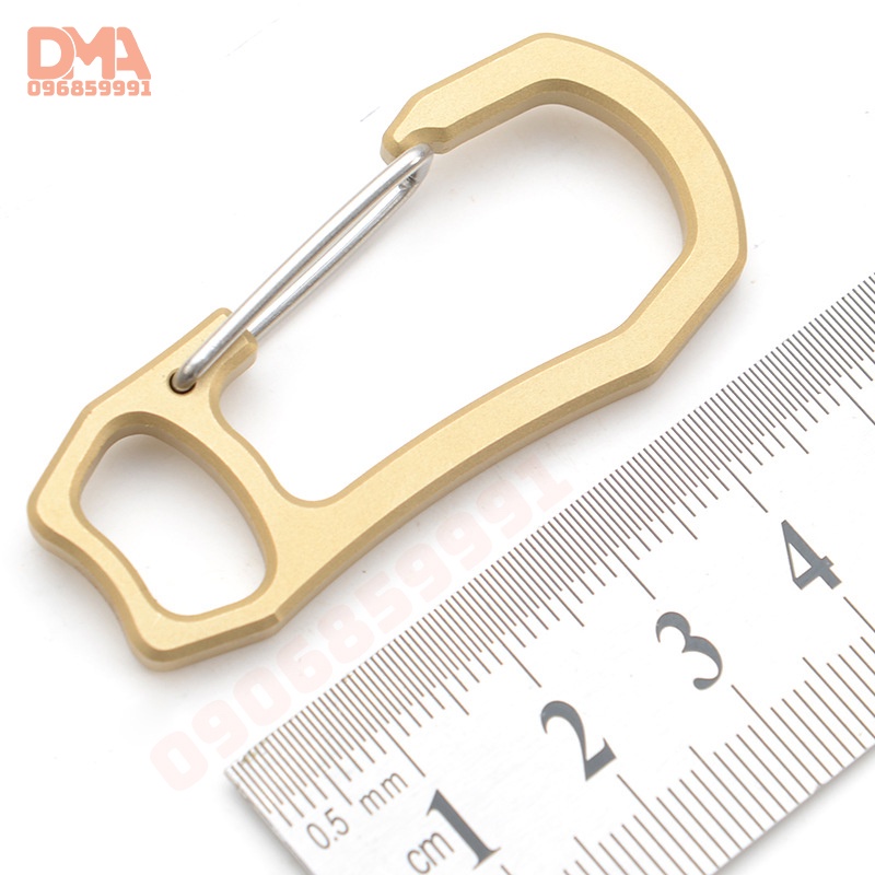 Móc khóa Carabiner,móc treo phụ kiện đồng EDC