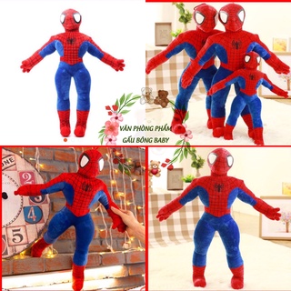  Thú bông Siêu nhân người nhện Spider Man to 100cm - Gấu bông gối ôm người nhện nhồi bông siêu anh hùng vải nhung xịn xò 