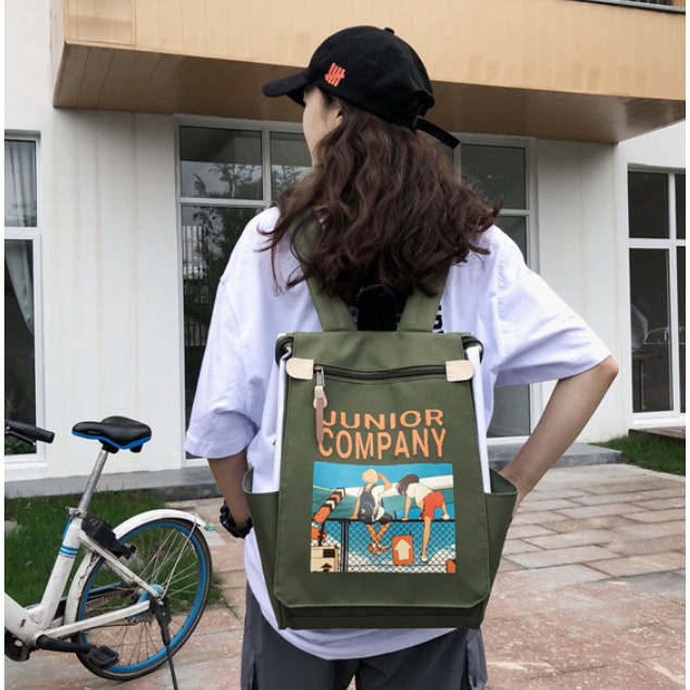 Balo ulzzang phong cách unisex độc lạ kiểu dáng backpack đẹp,  kèm ngăn chống sốc laptop cho học sinh
