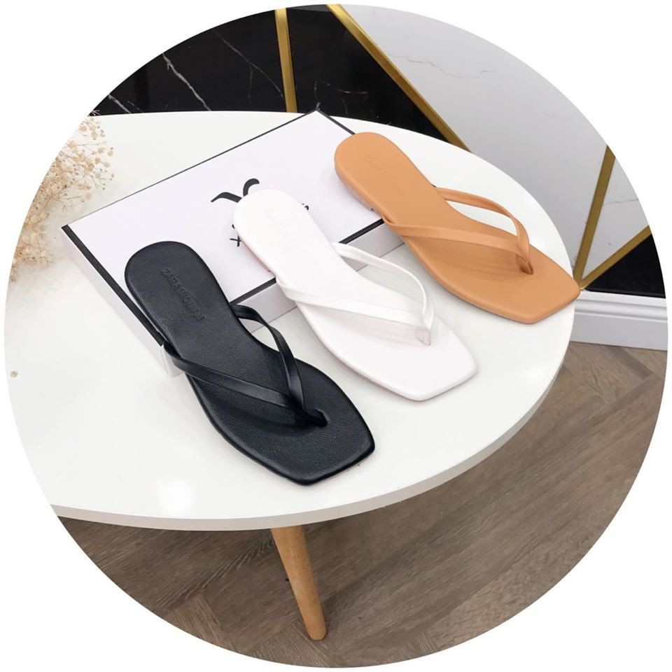 DÉP TÔNG DÂY MẢNH MŨI VUÔNG da bóng