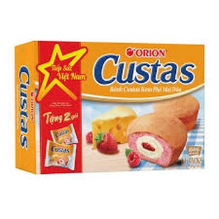 💖DATE MỚI💖 Bánh kem trứng Custas hộp 282g (14 cái) MUA 12 CÁI TẶNG 2 CÁI