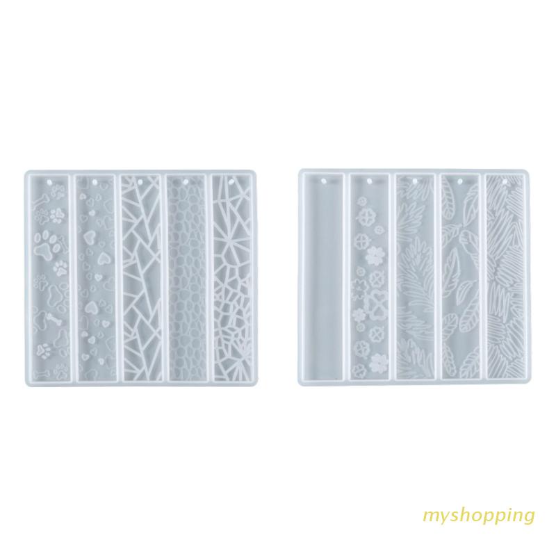 1/2 Khuôn Đánh Dấu Trang Sách Bằng Silicone Hình Chữ Nhật Phối Tua Rua