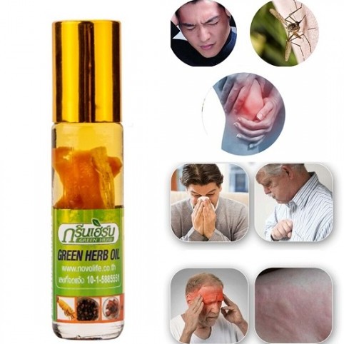 Dầu Nhân Sâm Ginseng Green Herb Oil 8ml Thái Lan chính hãng