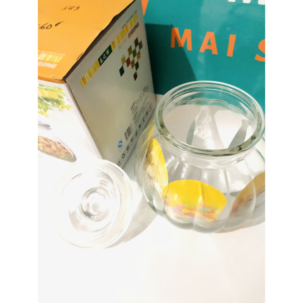 [Giá Sỉ] HŨ THỦY TINH ĐỰNG THỰC PHẨM GIA VỊ NẮP THỦY TINH