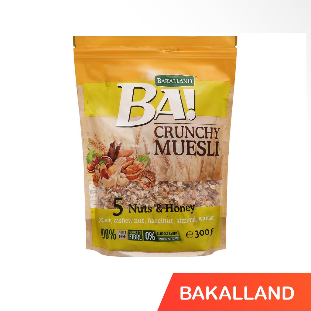 Ngũ Cốc Trái Cây 💥FREESHIP💥 Mã Bakallan Muesli Giòn Ngọt Gồm Hạt Óc Chó, Hạnh Nhân, Hạt Phỉ, Mật Ong Và Đậu Phộng