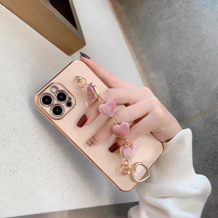 Ôp Điện Thoại tpu Dẻo Mạ Màu Hồng Trắng Cho iphone 15Proamx 15 15 pro 11 11 pro 11 pro max xr x / xs xs max 12 13promax 14promax 14plus