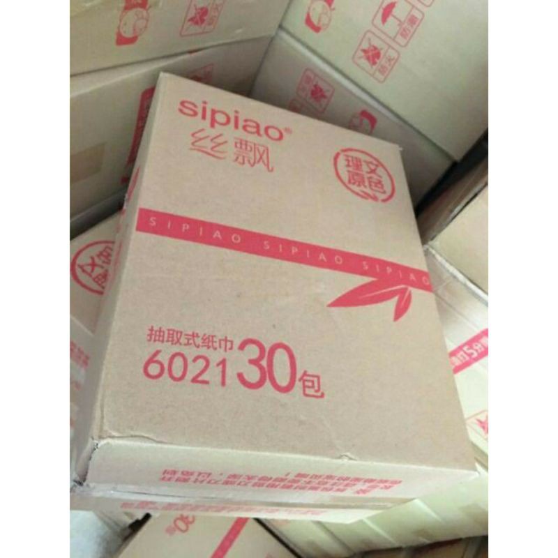 Giấy Ăn Gấu Trúc Loại Đủ Sipiao - Siêu Thấm Nước - Siêu Dai - Giá Siêu Rẻ - Gói 300 tờ - Thùng 30 Gói