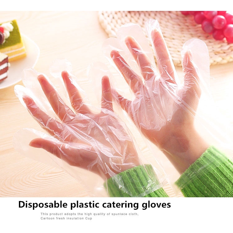 Bộ 100 găn tay nhựa dùng một lần cho nhà hàng/nhà bếp thân thiện với môi trường