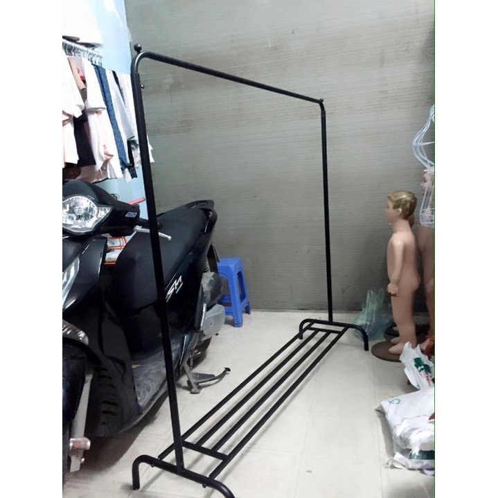 GIÁ TREO ĐƠN 1 TẦNG CÓ THANG - KỆ SHOP THỜI TRANG - SÀO PHƠI ĐỒ - DÀN TREO THÔNG MINH