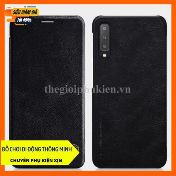 [HÀNG CHẤT] Bao da thật Galaxy A7 2018/ A750 hiệu Nillkin QIN chính hãng