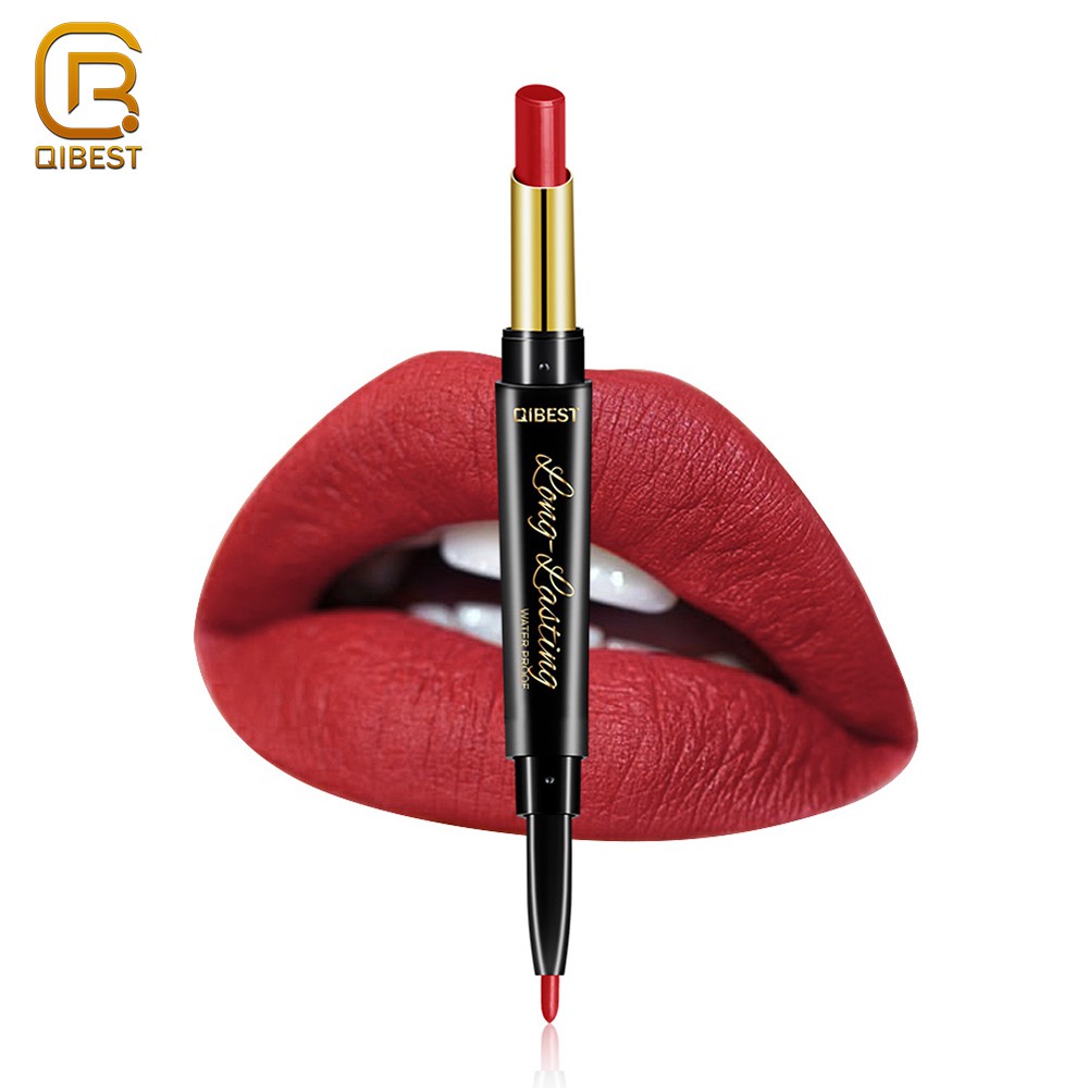 Son môi QIBEST 2 trong 1 chống thấm nước lâu trôi 21g | BigBuy360 - bigbuy360.vn