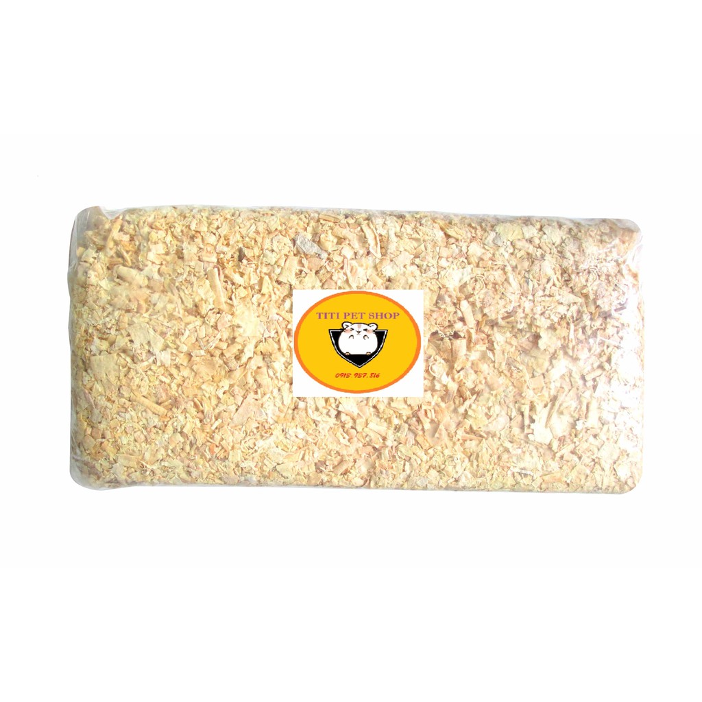 Mùn cưa nén lốc 1kg lót chuồng cho hamster, sóc, nhím, thỏ, bọ, thú cưng siêu thắm hút