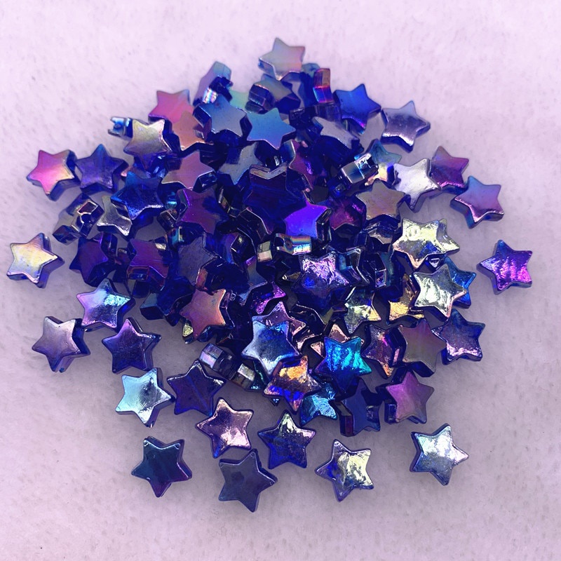 Bộ 100 Hạt Nhựa Acrylic Hình Ngôi Sao Năm Cánh 11mm Màu Trong Suốt Dùng Làm Trang Sức