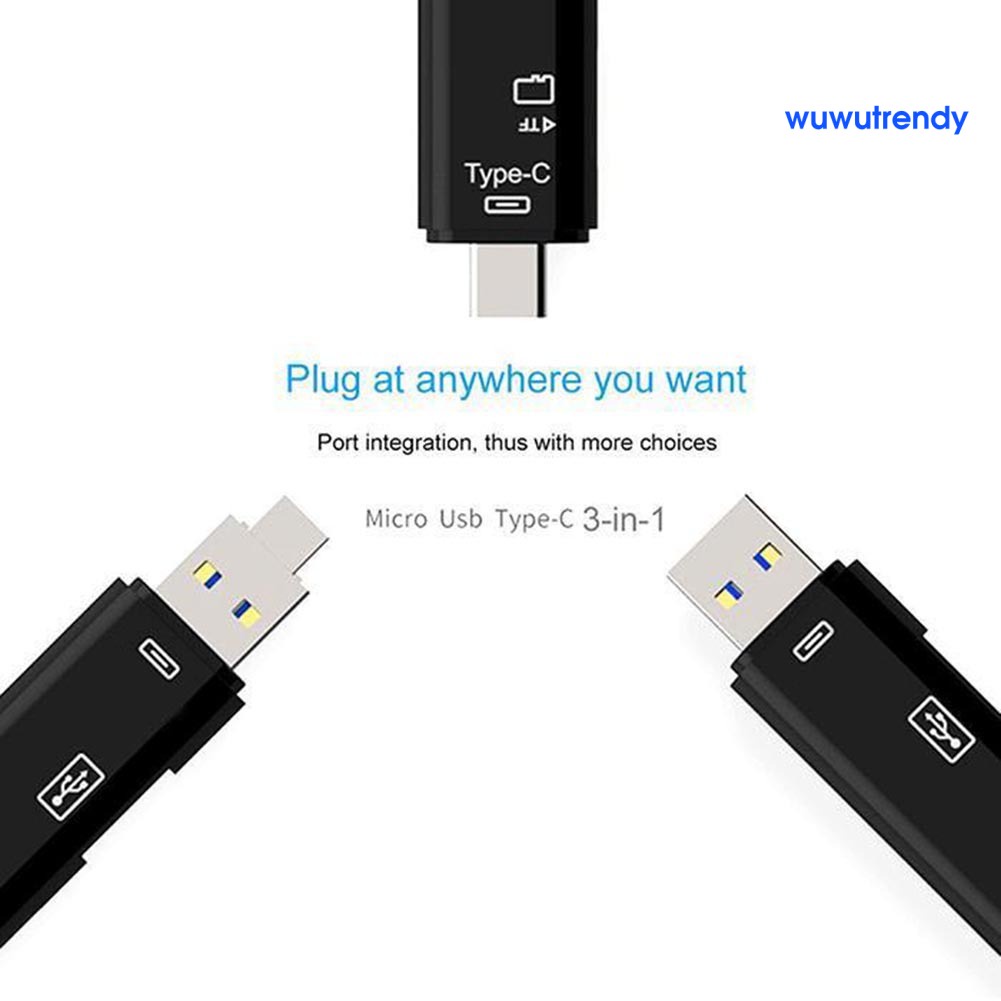 Đầu Đọc Thẻ Nhớ 5 Trong 1 Usb 3.0 Type-C Micro Otg Tf | BigBuy360 - bigbuy360.vn