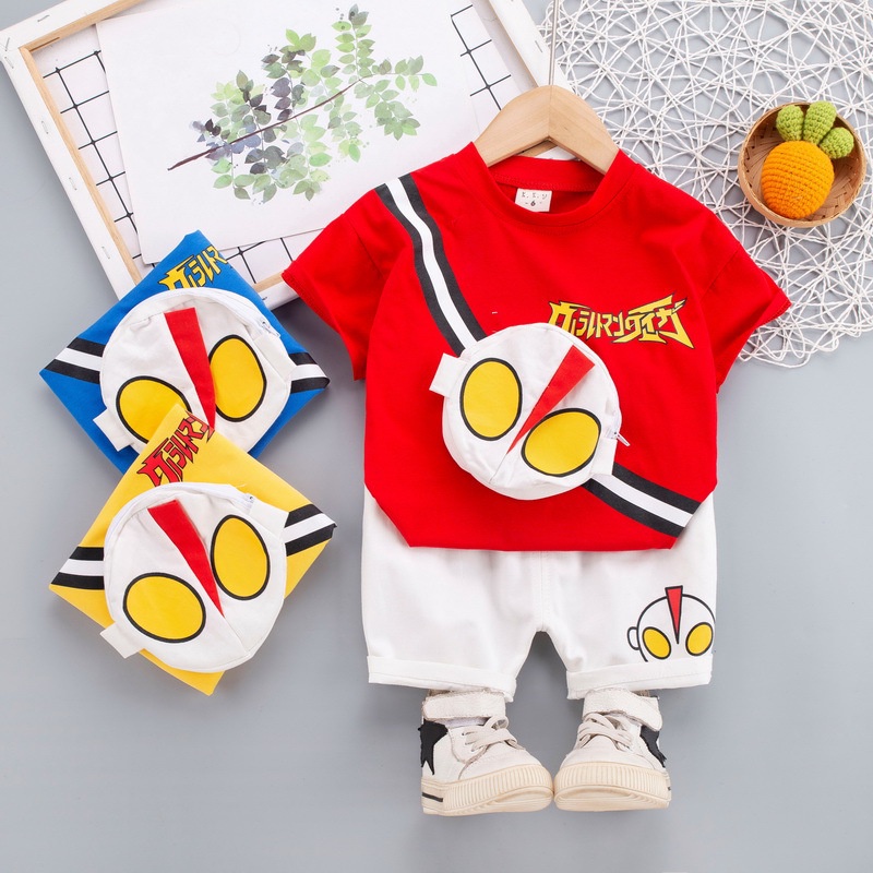 Bộ Đồ Gồm 2 Món Thiết Kế Hình Hoạt Hình Dành Cho Bé Trai 0-5 Tuổi
