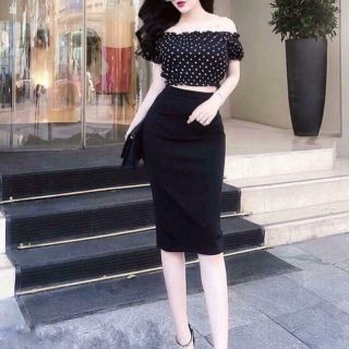 Cobmo 2 chân  váy bút chì chất uni đẹp nhé