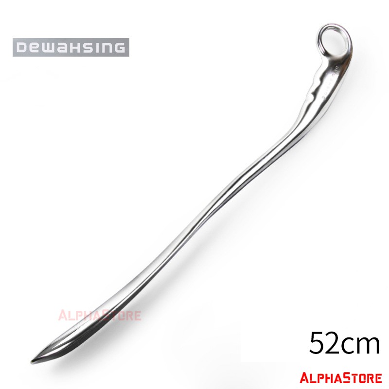 Shoe Horn Dewahsing - Cây Đón Gót Giày Cán 52cm Inox Nguyên Khối - Cây Xỏ Giày Thép Không Gỉ Siêu Dầy, Cao Cấp Shoehorn