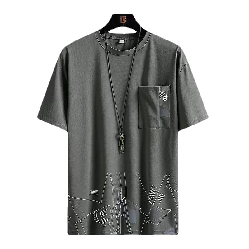 Áo Thun Tay Ngắn Cổ Tròn Size M-3XL Phong Cách Hip Hop Cho Nam