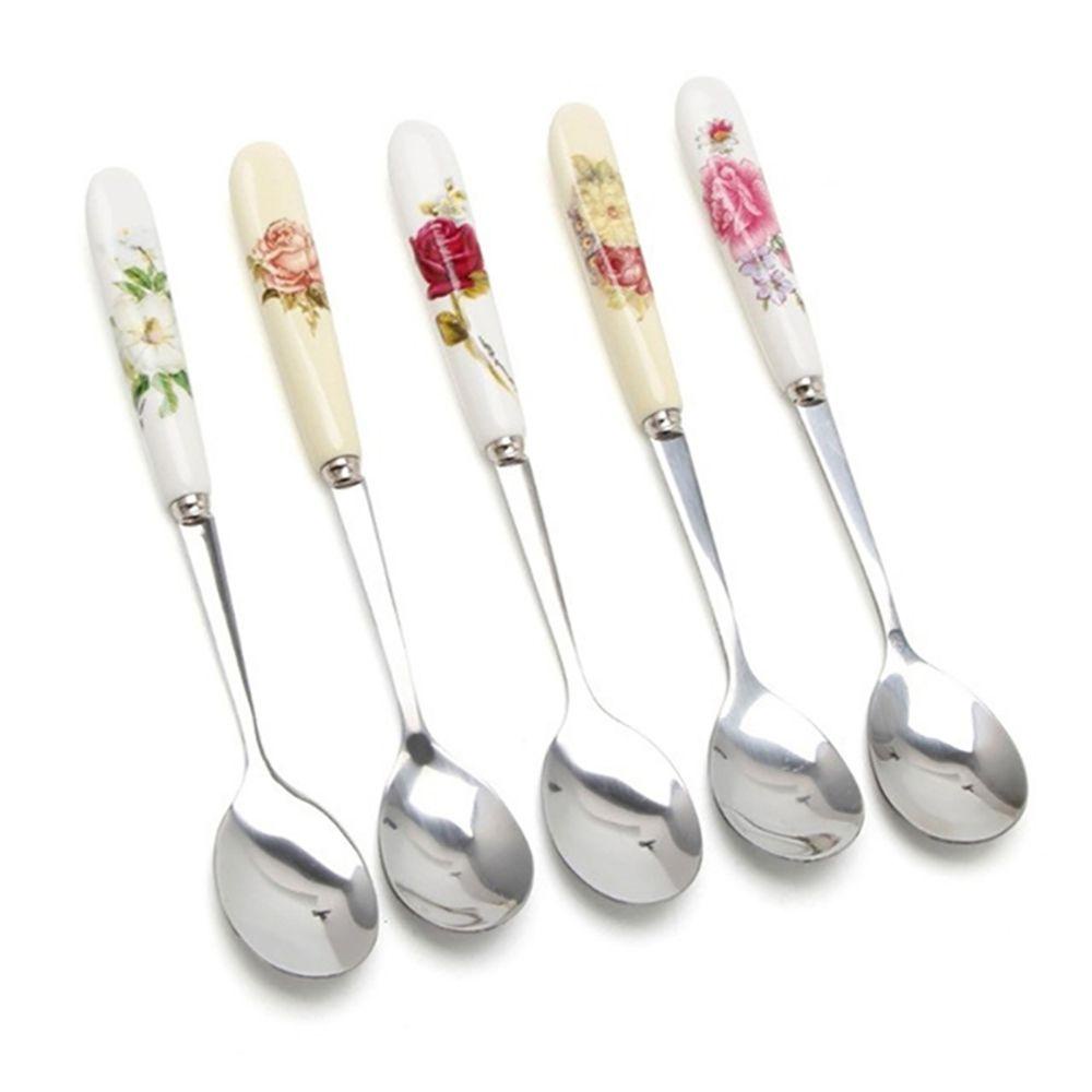 Muỗng Cà Phê Inox Hình Hoa Hồng