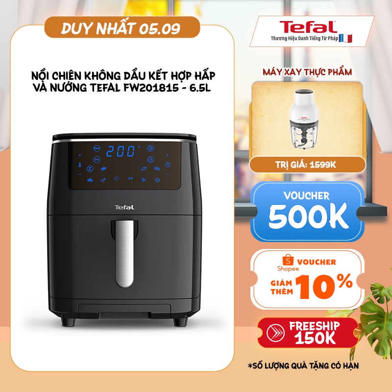 Nồi chiên không dầu Tefal 3 trong 1 Easy fry Steam & Grill FW201815