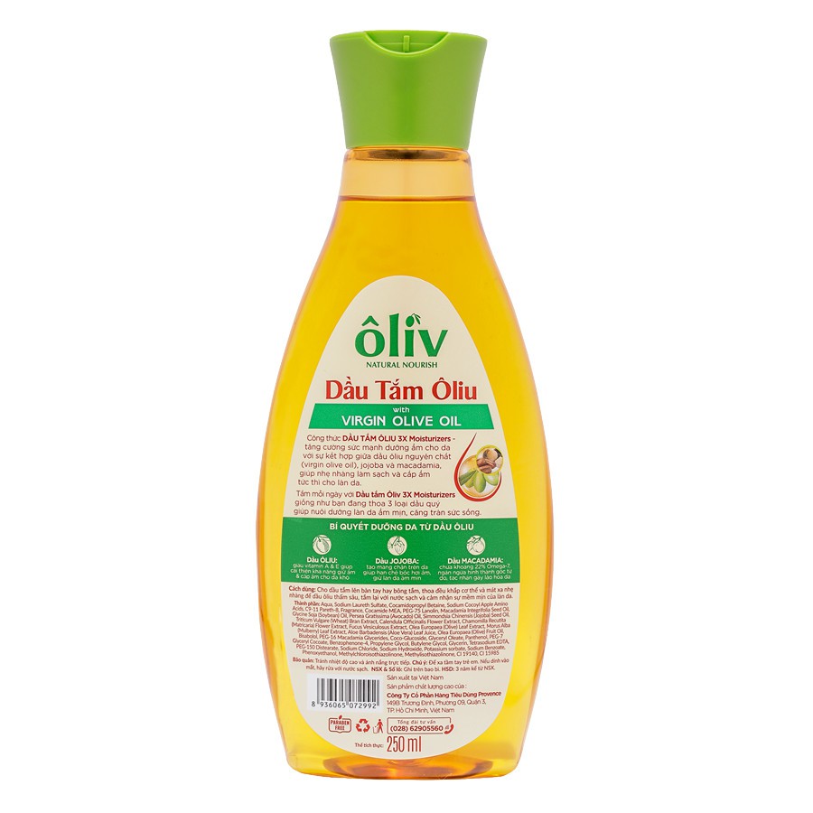 Dầu tắm olive oliv natural nourish 250ml