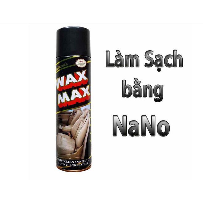 Xịt dưỡng bóng và làm sạch da ghế WAX MAX - Dung dịch xịt dưỡng làm bóng và bảo vệ da