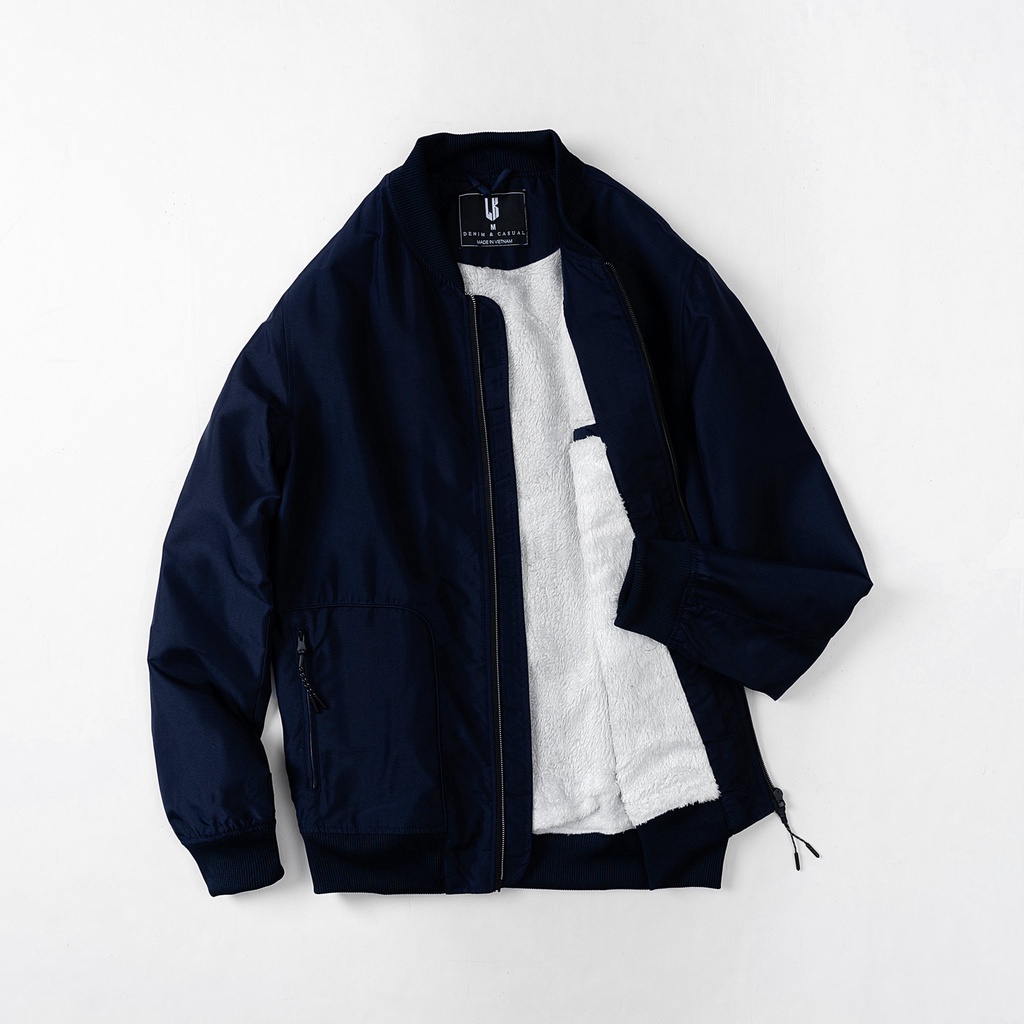 Áo bomber gió lót lông cừu mẫu mới 2020, áo khoác dù chống nước LKDenim hàng độc quyền