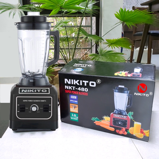 Máy Xay Sinh Tố Công Nghiệp NIKITO 4800W đa năng, Máy xay công nghiệp: xay thịt cá, rau củ quả, sinh tố, ngũ cốc, đồ khô