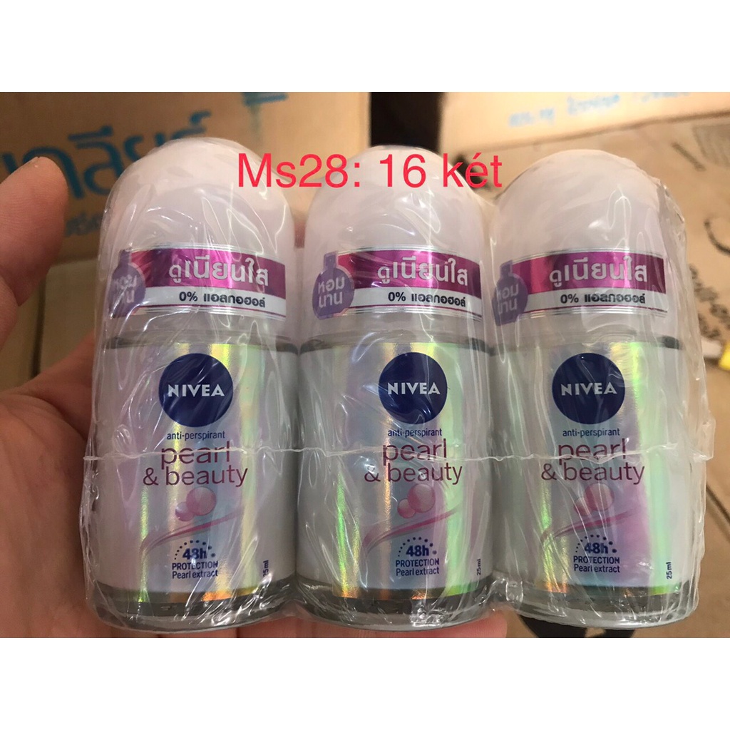 Lăn nách Nivea ngọc trai 25ml Thailand